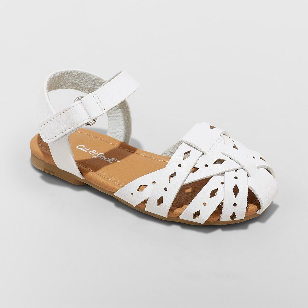 Toddler Girls' Elysia Huarache Sandals - Cat & Jack White 7, Girl's, Size: Small | Target