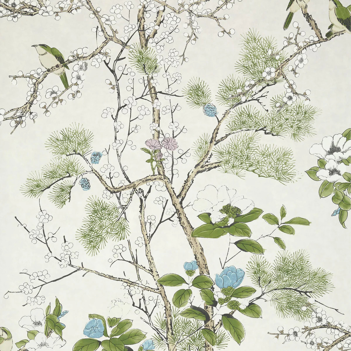 Thibaut Katsura Cream And Lavender Wallpaper | DecoratorsBest