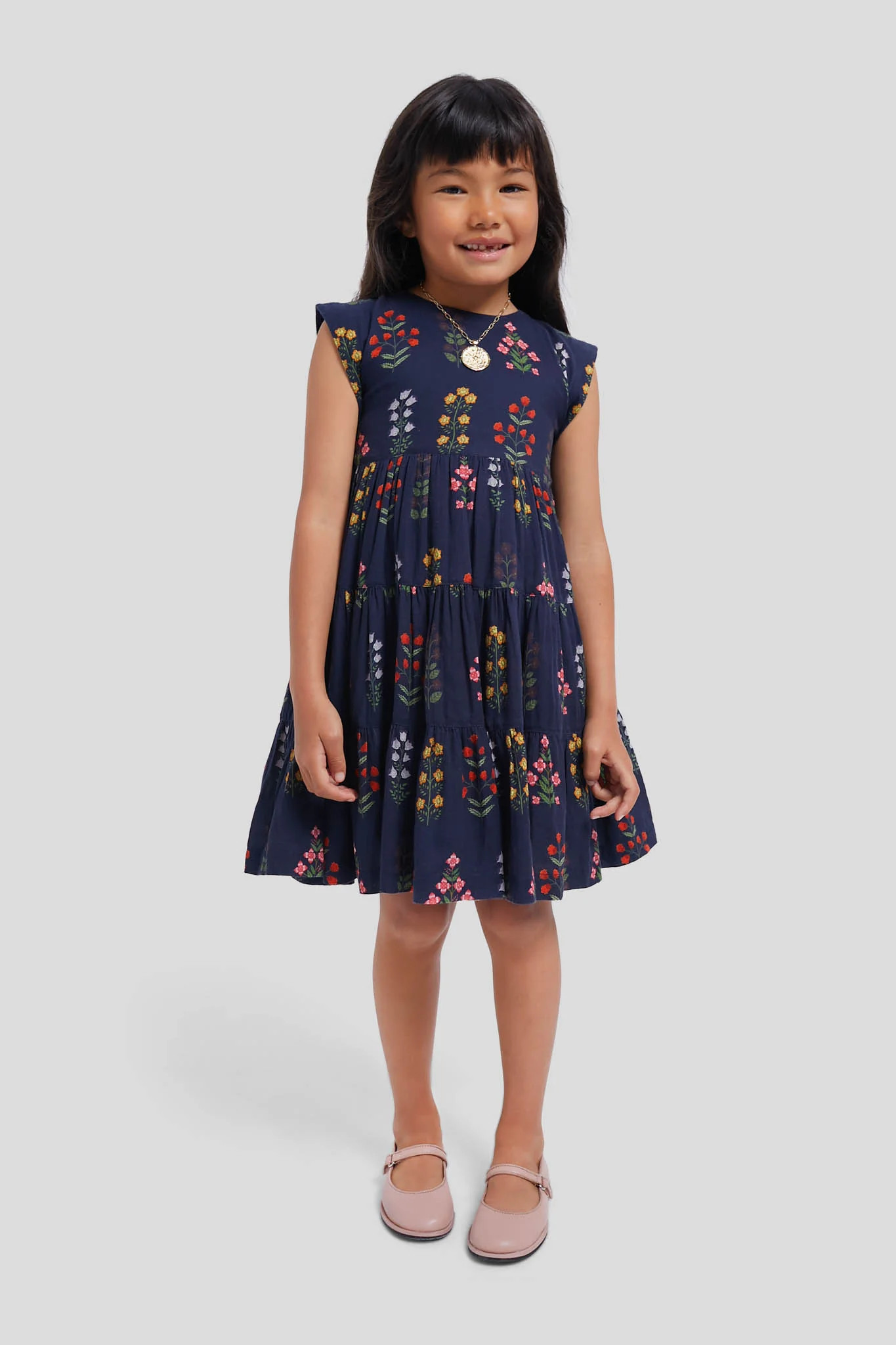 Navy Field Floral Peachy Dress | Tuckernuck (US)