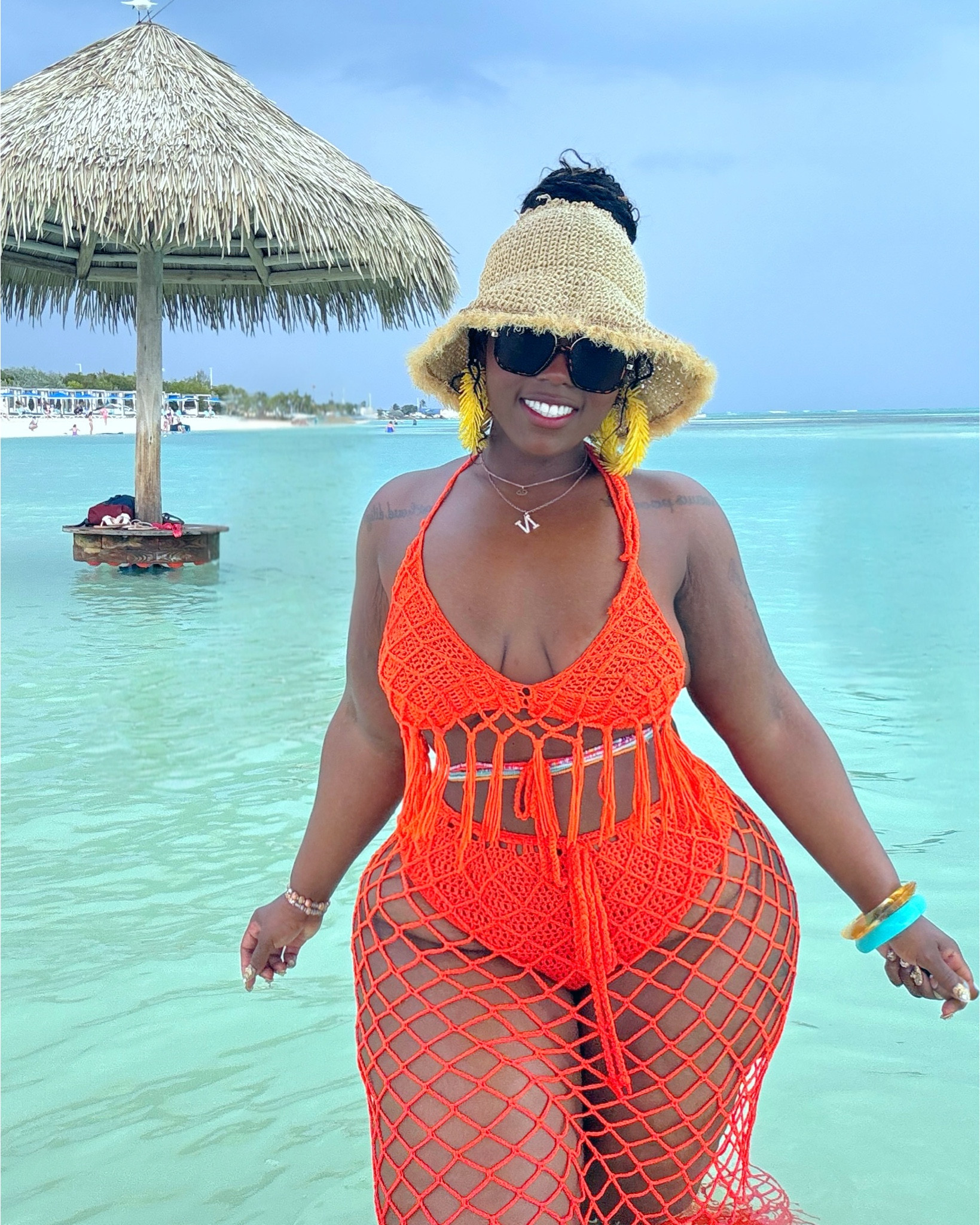 This exact 👙 is “Day In Dubai 2 Piece Cover Up Set - Orange 1X” @fashionnovacurve BUT when I say there are soooooooo many dupes here that my cart is OVERFLOWING! 😫😫🧡🧡🧡😝😝😝😝. Earrings@rainbow but found plenty better dupes! #plussizeswim #bigbaddie

#LTKPlusSize #LTKSummerEdit #LTKSwim