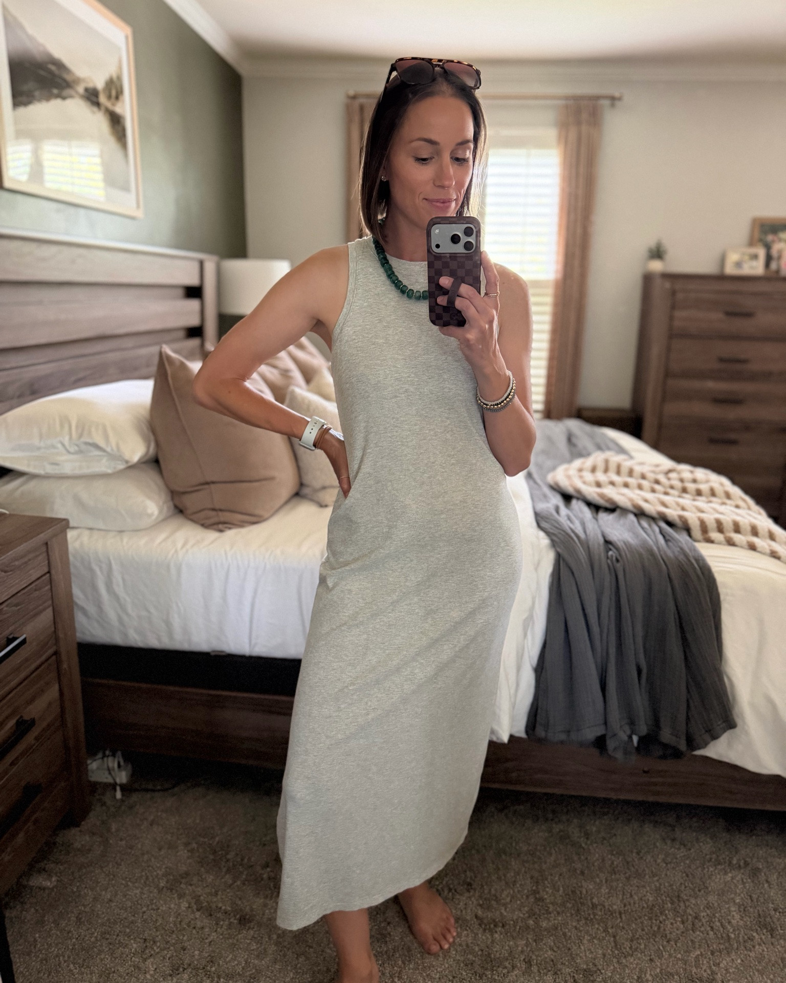 This dress is part of the Target activewear collection. I think because it has a built in bra? Not sure but it is so comfy and I will wear this so much this summer! It has a slit on one side that I love!

And this necklace is the perfect statement to add to a simple outfit for a pop of color and drama!

#LTKootd
