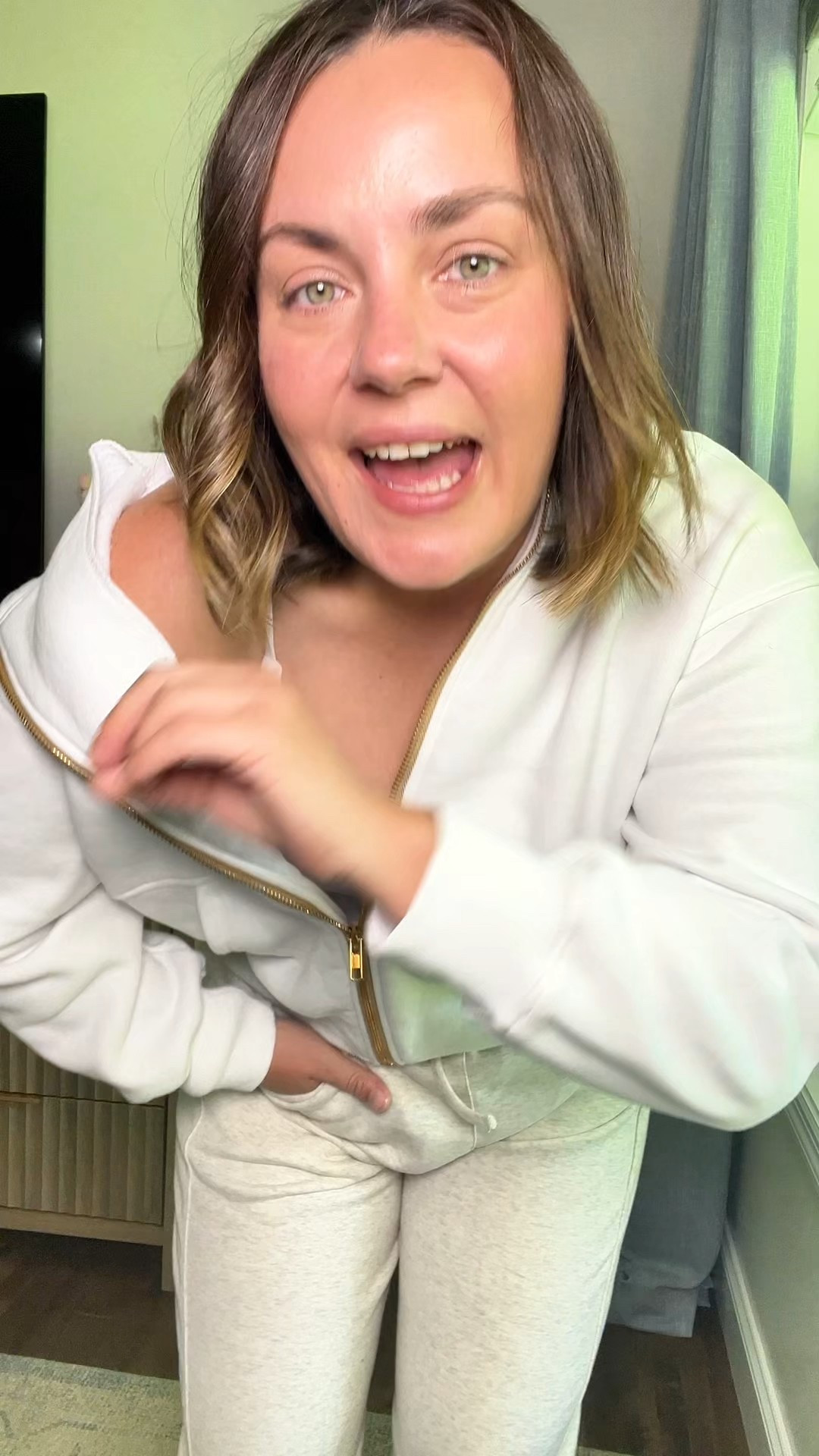 Weekend mom uniform unlocked ✨ This gold zipper hoodie paired with barrel sweatpants is the perfect mix of cozy + put together. Effortless style that feels like a hug 🤍 #AmazonFashion #MomOutfit #CasualStyle #LTKFinds #CozyChic

#LTKFindsUnder50 #LTKSaleAlert #LTKSeasonal