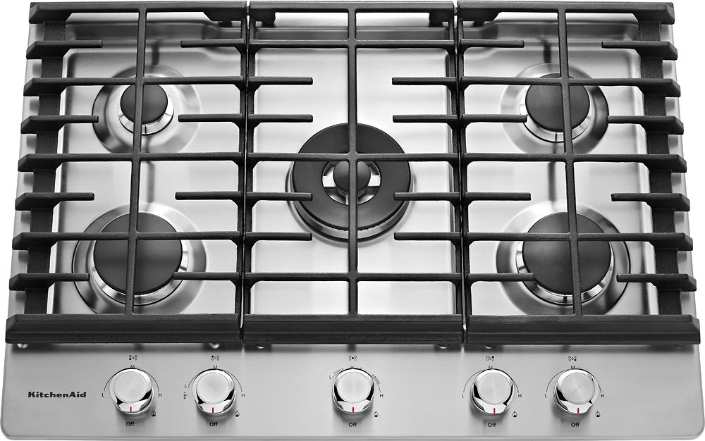 KitchenAid 30" Built-In Gas Cooktop Stainless Steel KCGS550ESS - Best Buy | Best Buy U.S.