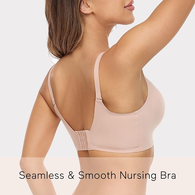 Momcozy Nursing Bras for Breastfeeding, YN21 Seamless Ultra Comfort Maternity Bra, Natural Shape,... | Amazon (US)