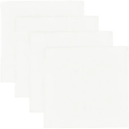 4Pcs White Cotton Napkins Fringe Napkin Bulk 16.54" x 16.54" Boho Washable Spring Table Handmade Decorative Linen Dinner Rustic Cloth Napkins for Easter Wedding Thanksgiving Party Christmas | Walmart (US)