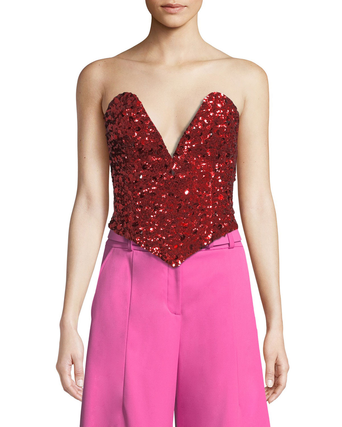 Sweetheart Sequin Bustier | Neiman Marcus