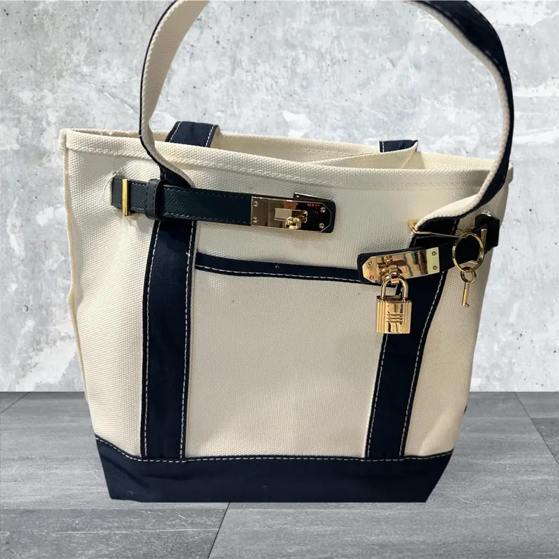 Canvas Boatkin With Gold Hardware - Etsy | Etsy (US)