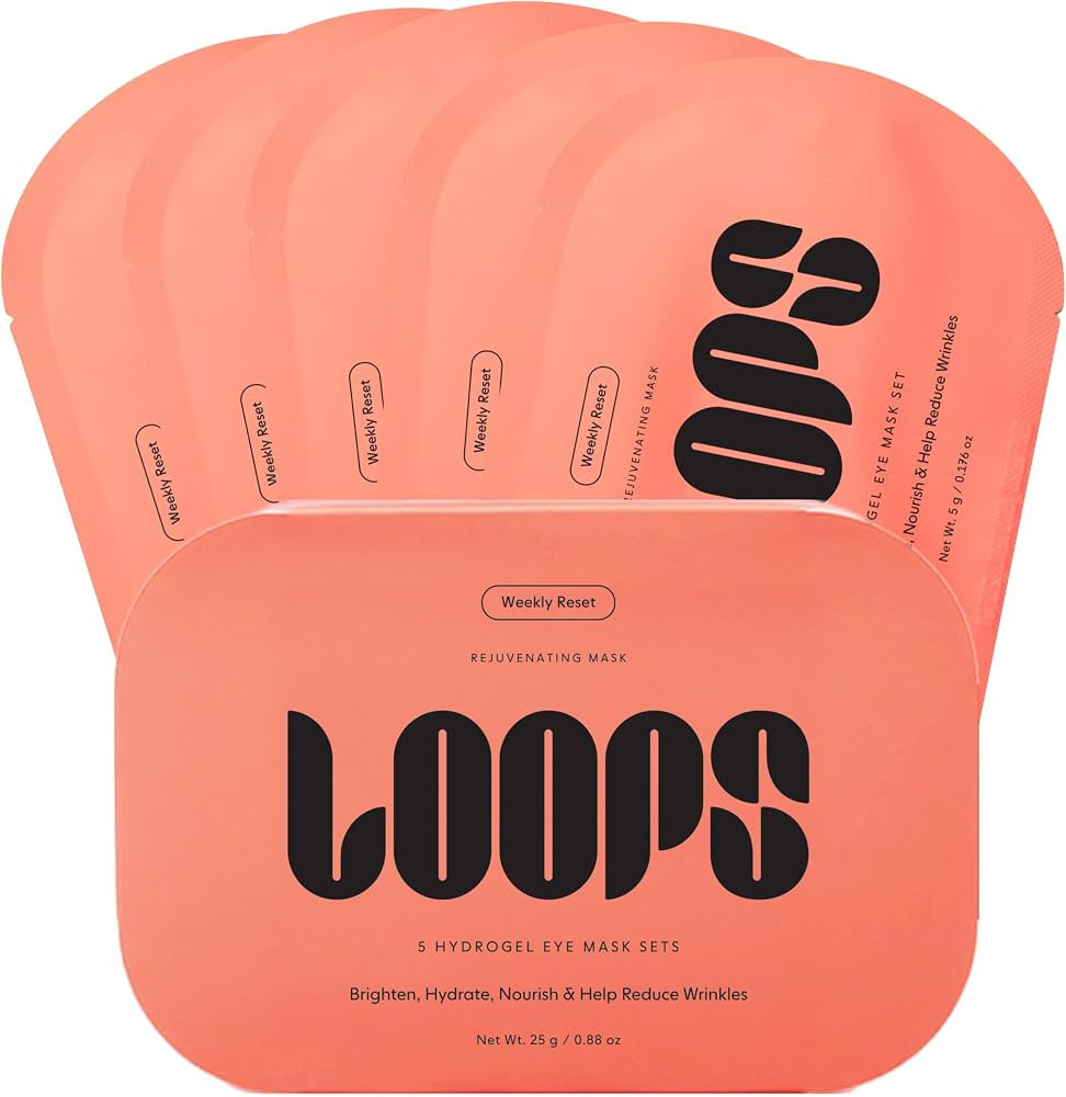LOOPS Weekly Reset - Rejuvenating Hydrogel Korean Eye Mask Kit, 5pc | Amazon (US)