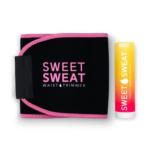 Sports Research Sweet Sweat Stick (Tropical Scent) + Waist Trimmer (Pink, Medium) | Amazon (US)