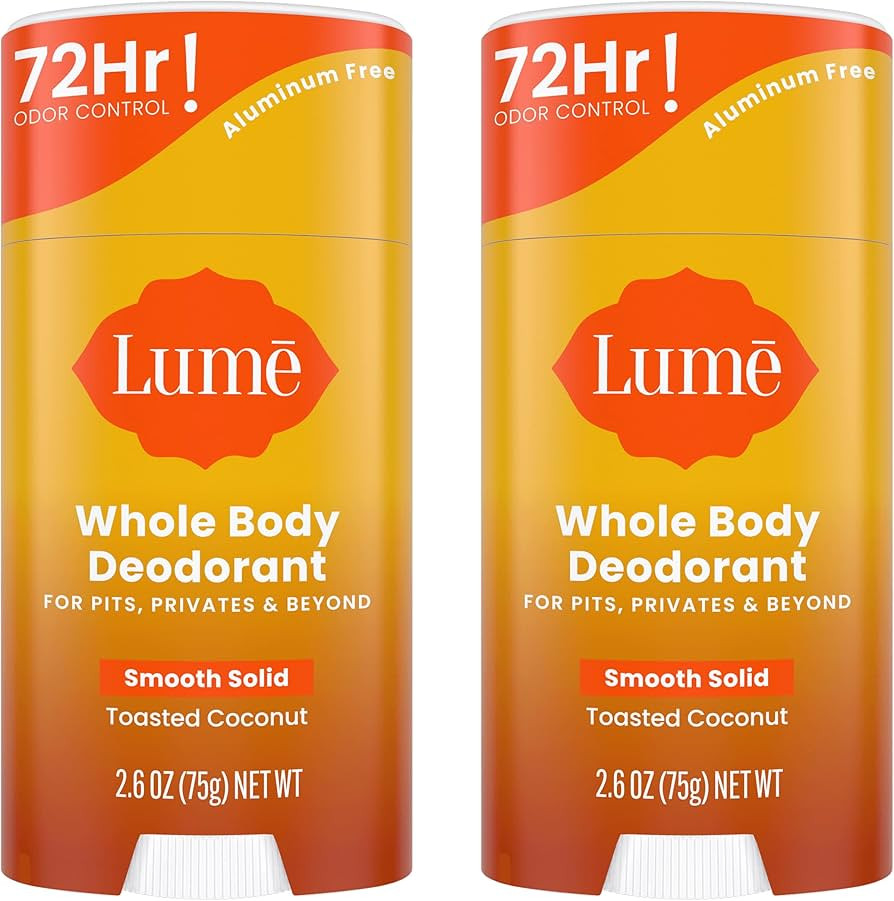 Lume Whole Body Deodorant - Smooth Solid Stick - 72 Hour Odor Control - Aluminum Free, Baking Sod... | Amazon (US)