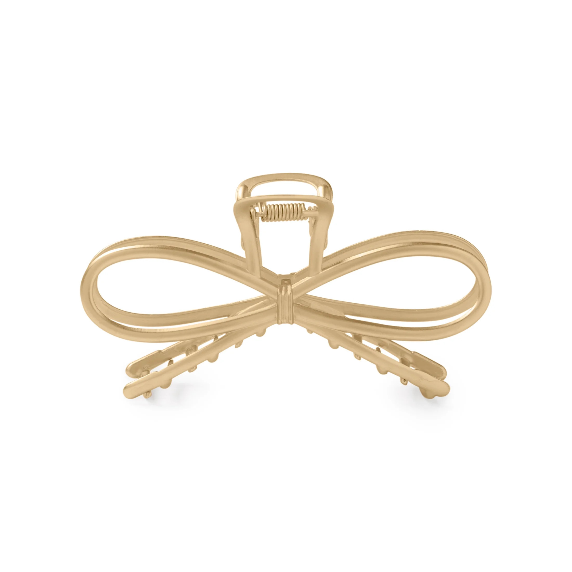 The Hair Edit Gilded Festive Bow Claw Clip, Gold - Walmart.com | Walmart (US)