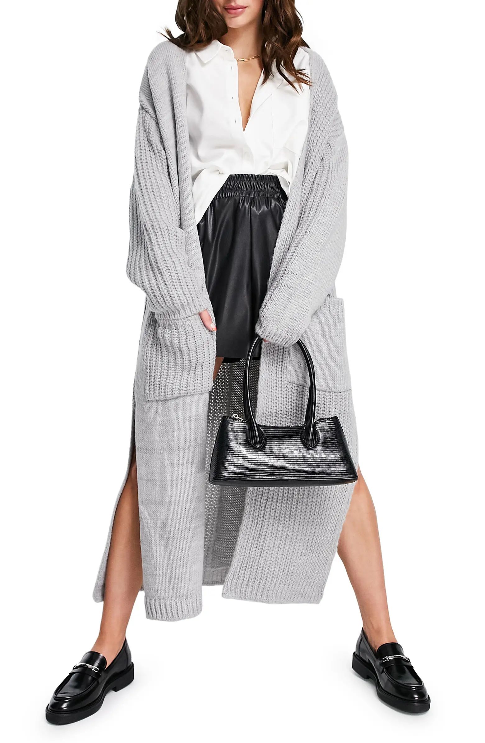Topshop Mixed Stitch Longline Cardigan | Nordstrom | Nordstrom Canada