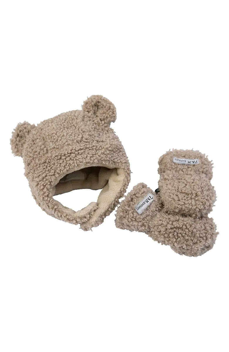 Teddy Cub Hat & Mittens Set | Nordstrom