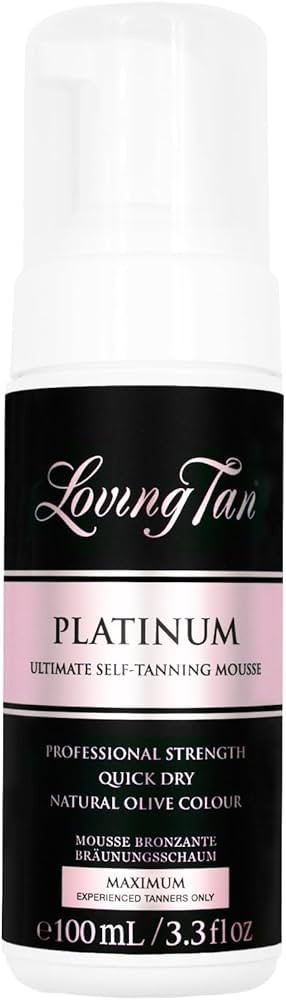 Loving Tan Platinum Self Tanning Mousse, Dark - Streak Free, Natural Looking, Professional Qualit... | Amazon (US)