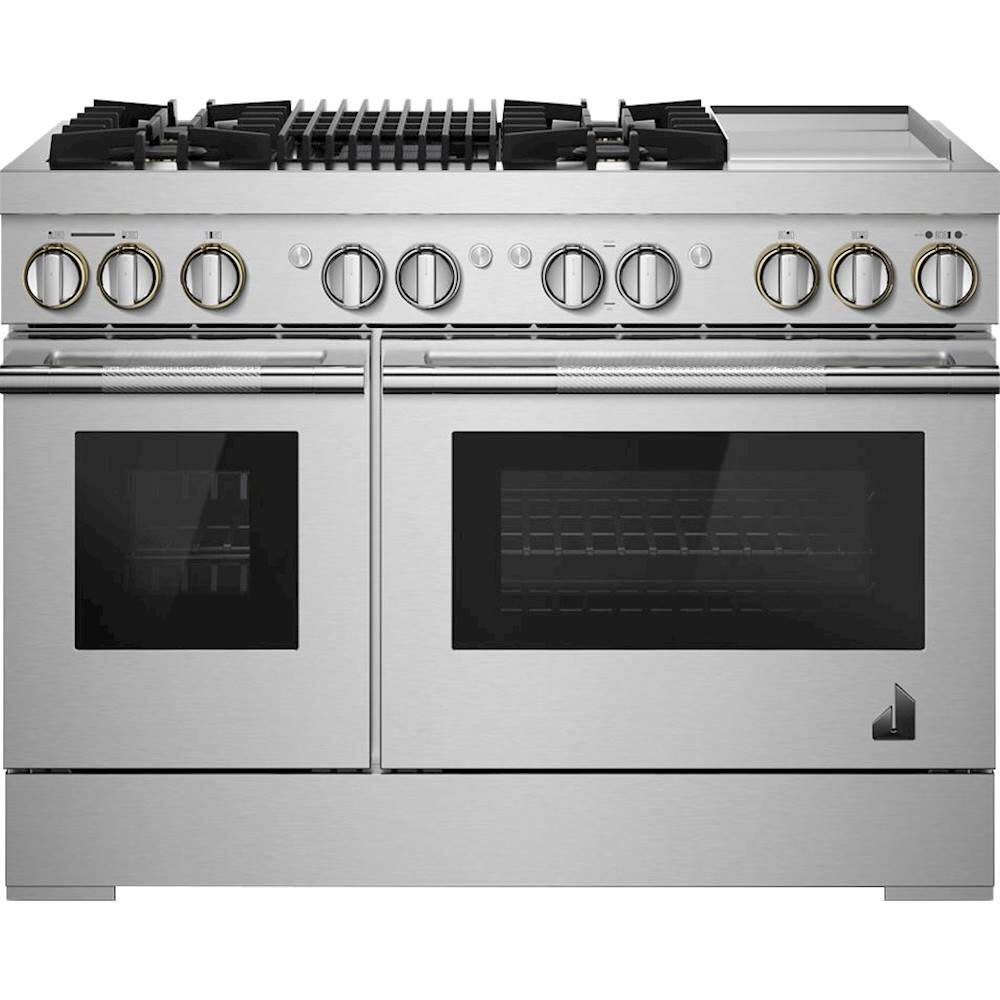 JennAir - RISE 6.3 Cu. Ft. Self-Cleaning Freestanding Dual Fuel Convection Range - Stainless Steel | Best Buy U.S.