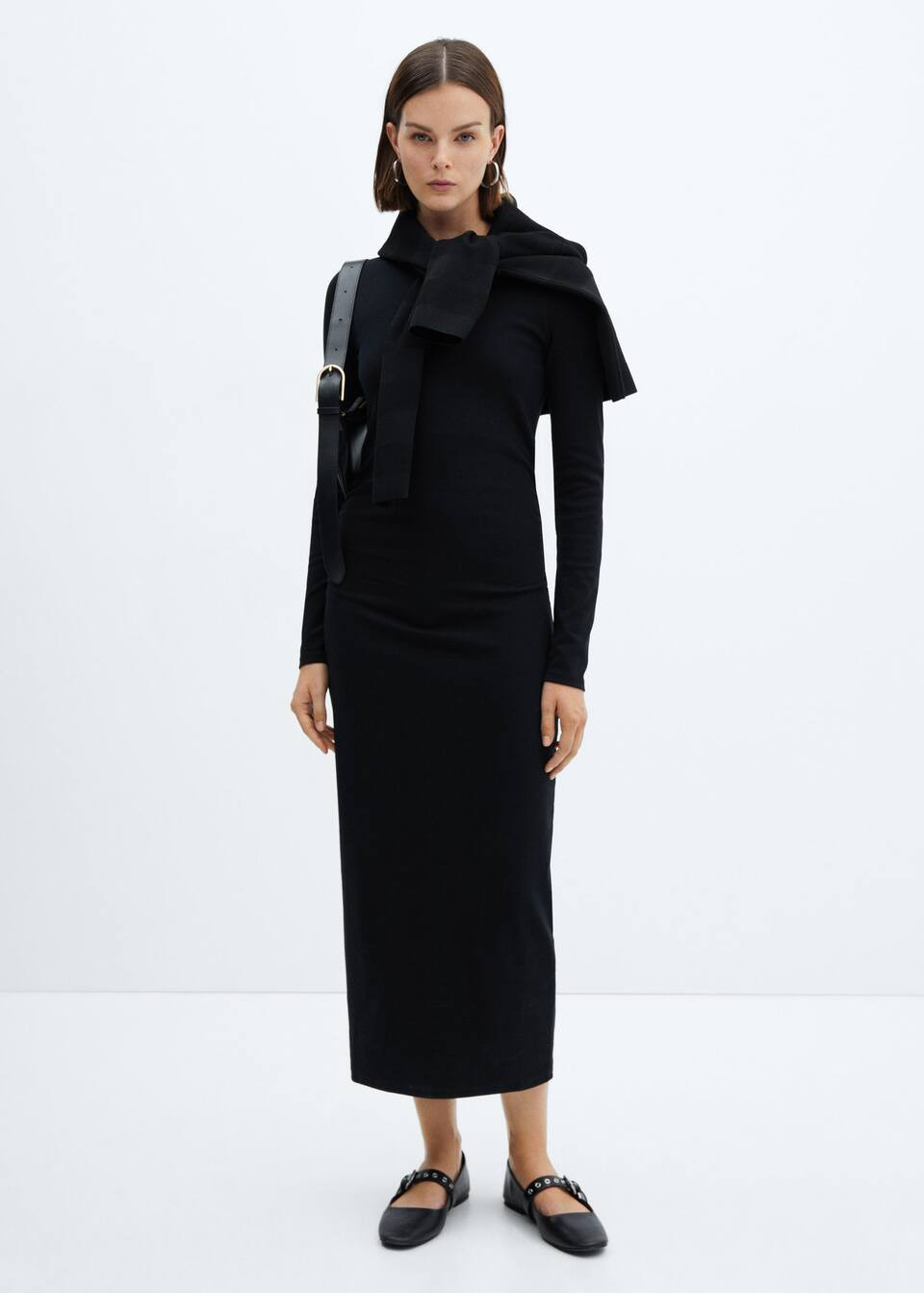 Gathered details dress -  Women | Mango USA | MANGO (US)