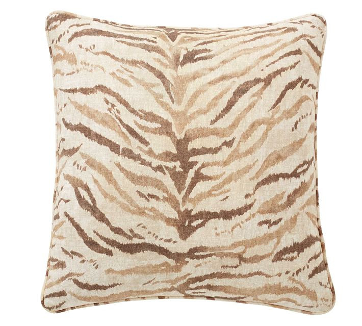 Zebra Print Pillow Cover, Neutral Multi, 20" | Pottery Barn (US)