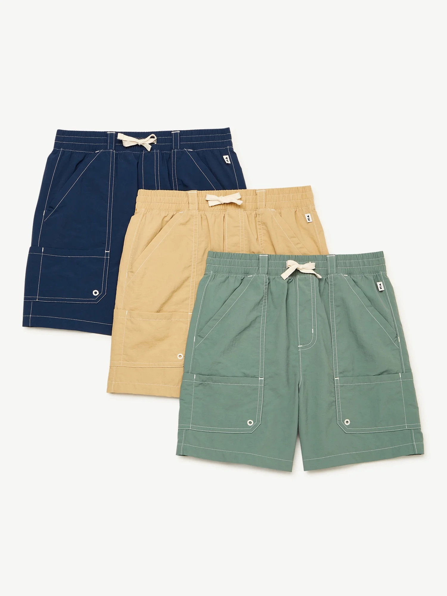 Free Assembly Boys Camp Shorts, 3-Pack, Sizes 4-18 | Walmart (US)