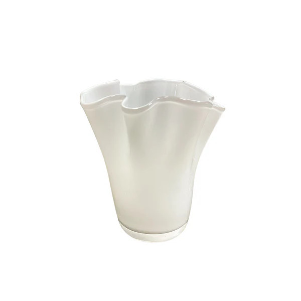 White Fluted Vase | Fig and Dove