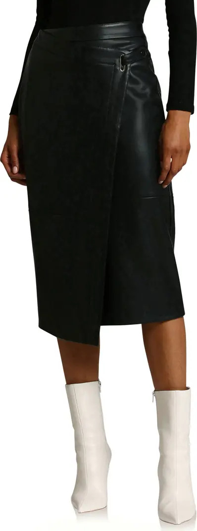 Faux-Ever Leather™ Midi Wrap Skirt | Nordstrom