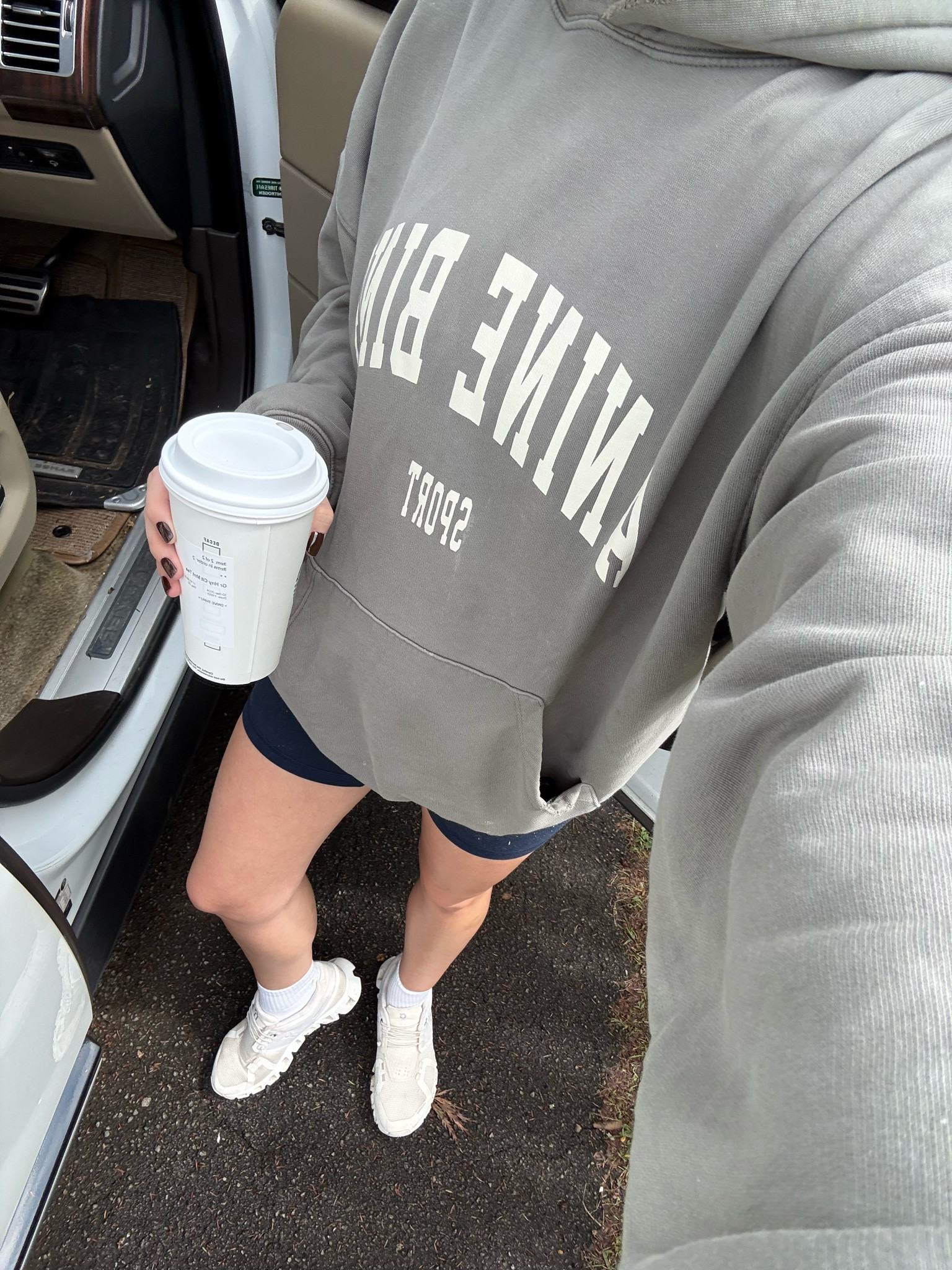 Rainy day Athleisure outfit for fall / bike shorts & baggy sweatshirt

#LTKFitness #LTKTravel #LTKBump