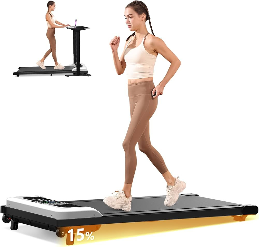 Walking Pad with Incline, Under Desk Treadmill for Home Office, 2.5HP Portable Treadmills with Sp... | Amazon (US)