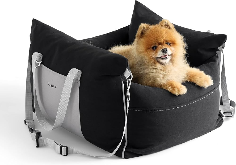Lesure Small Dog Car Seat for Small Dogs - Waterproof Dog Booster Seat for Car with Storage Pocke... | Amazon (US)