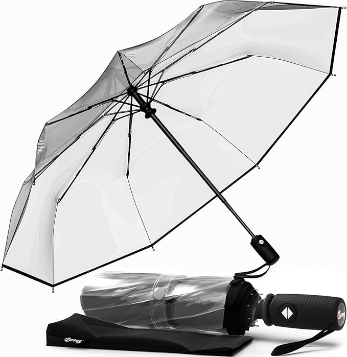 REPEL Windproof Travel Umbrella - Compact & Withstands Winds up to 85MPH , Strongest Premium Auto... | Amazon (US)