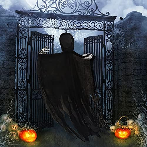 Evoio Hanging Grim Reaper, 6.5FT Halloween Hanging Ghost Decorations, Black Horror Faceless Creep... | Amazon (US)