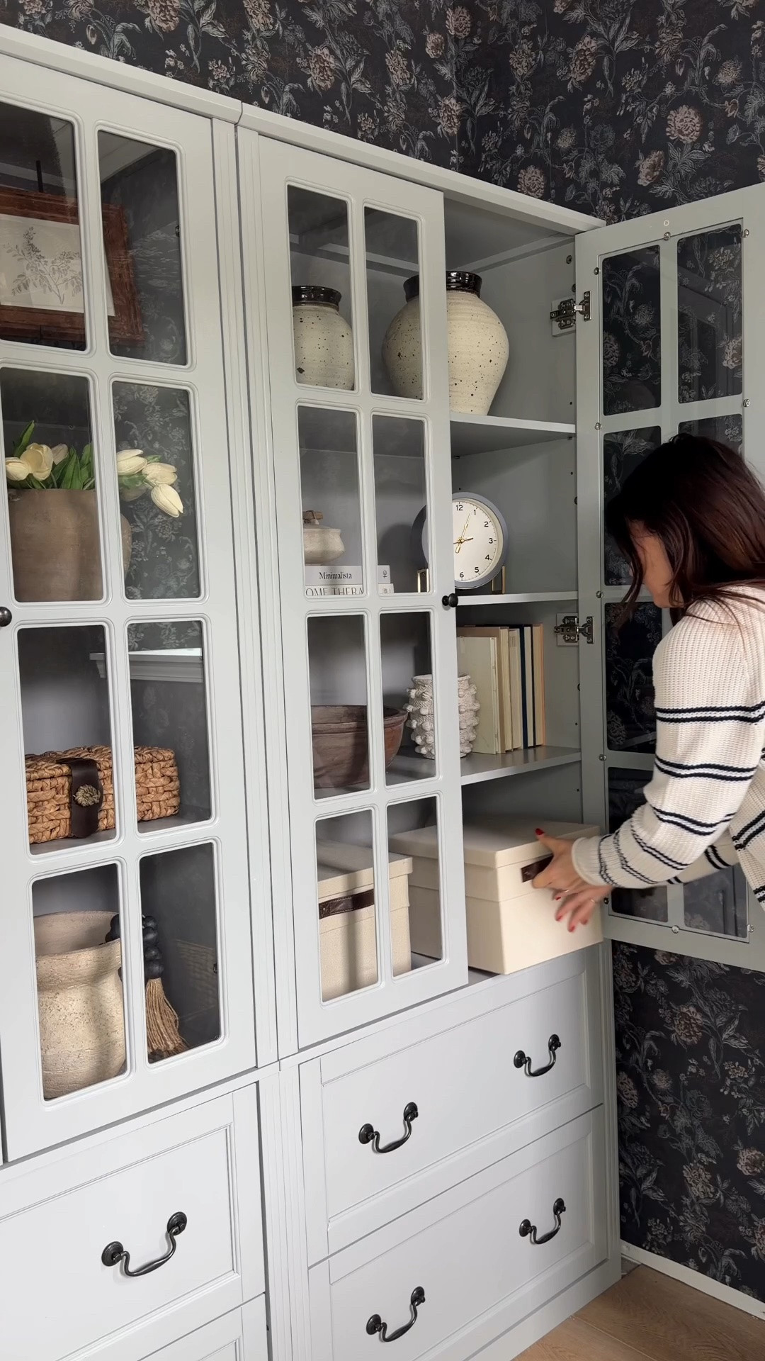 My office cabinets are on MAJOR sale!!!!!! Almost 60% off! Linked everything I could below.  Desk on sale too! 👍

Office, cabinet, wallpaper, McGee and Co, studio, McGee, Wayfair, @Wayfair, @mcgeeandco , bookshelf, basket, rug, shelf decor, home decor, fall, autumn, shelfie
