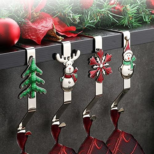 Christmas Stocking Holders for Mantle - CeleCily Christmas Stocking Hangers for Mantel Stocking H... | Amazon (US)