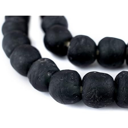 African Recycled Glass Beads - Full Strand Eco-Friendly Fair Trade Sea Glass Beads from Ghana Han... | Amazon (US)