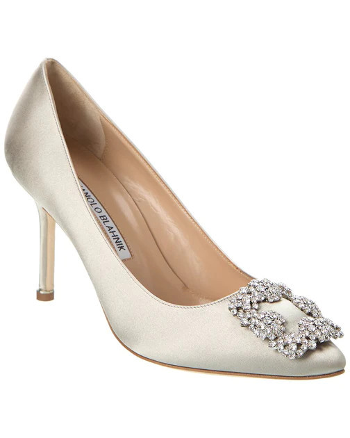 Manolo Blahnik Hangisi 50 Satin Pump | Shop Simon