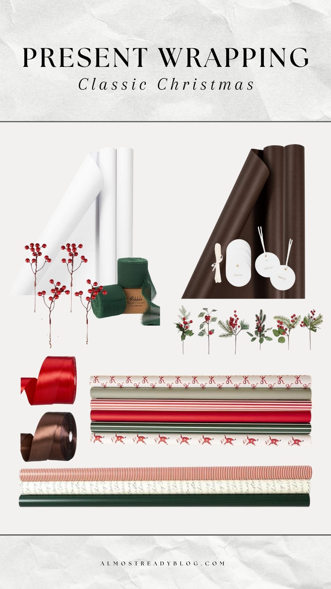 Present Wrapping 


Christmas presents, christmas decor, wrapping paper, gift wrapping 

 #LTKGiftGuide #LTKHoliday #LTKHome