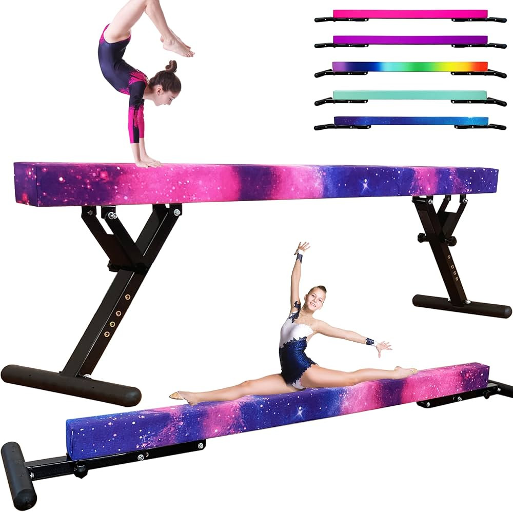 PreGymnastic Updated Gymnastics Beam, Adjustable Beam, Durable & Sturdy 8FT High & Low Adjustable... | Amazon (US)