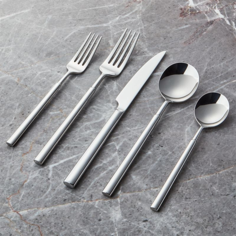 Miles Mirror 20-Piece Flatware Set + Reviews | Crate & Barrel | Crate & Barrel