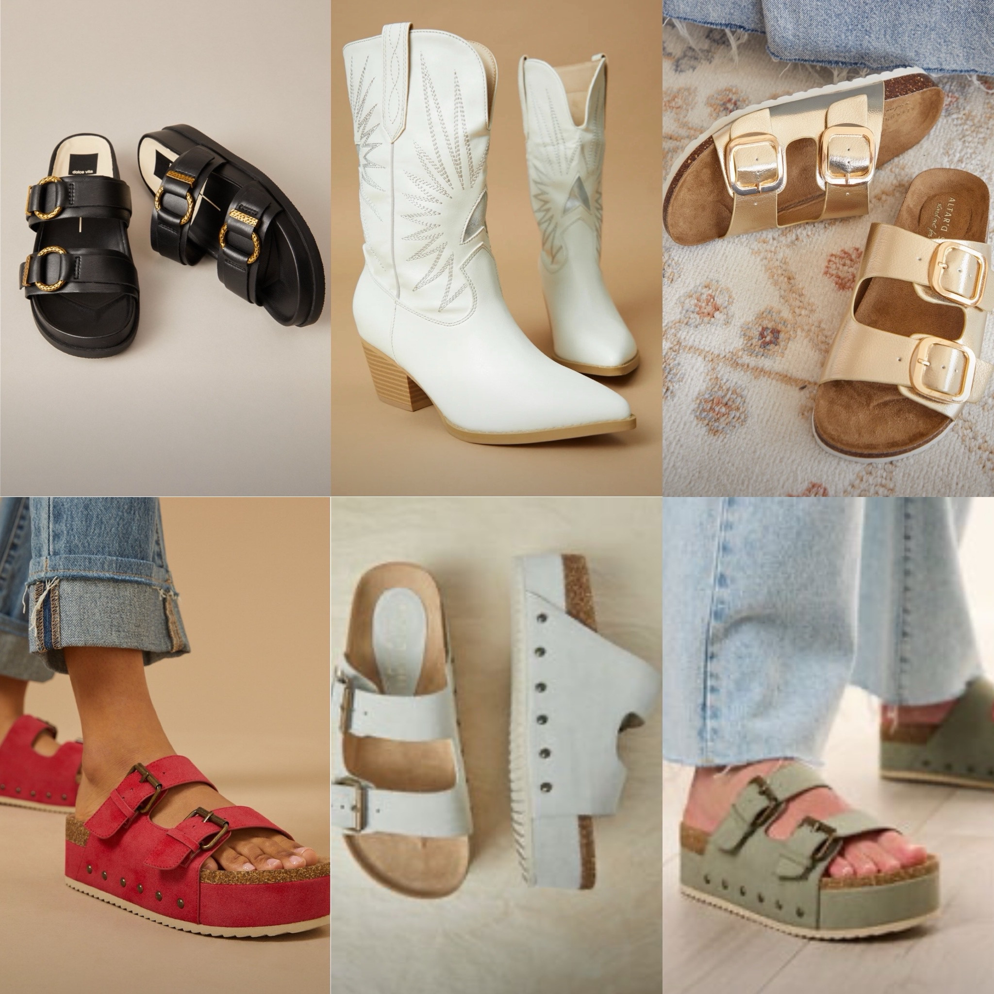 Summer sandals on sale 

I love these platform sandals and the fun colors available! A cute pair of white boots is always a must and some slide sandal options - all on sale  

#LTKShoeCrush #LTKSaleAlert #LTKSummerSales