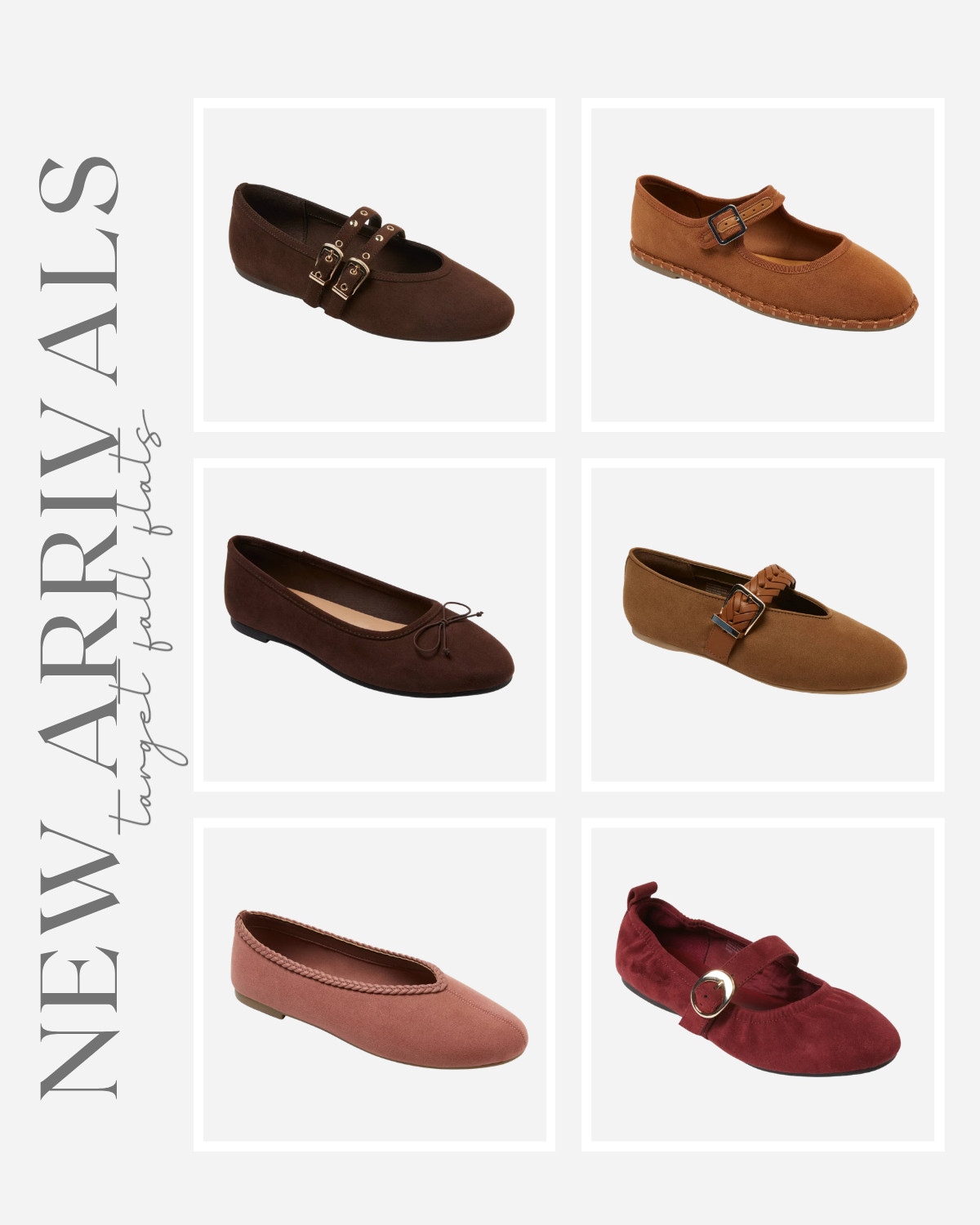 Fall shoes are my love language and Target is NOT playing around 🤎 Six new suede flat styles — Mary Janes, ballet flats, buckle details — all under $40 and linked below 👇

#LTKootd #LTKSeasonal #LTKWorkwear