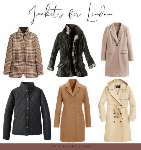 Jackets for fall in London! From Barbour to the classic trench, and a few classy overcoats!

#london #londontravel #whattowearlondon #londonengland #europe #europetravel