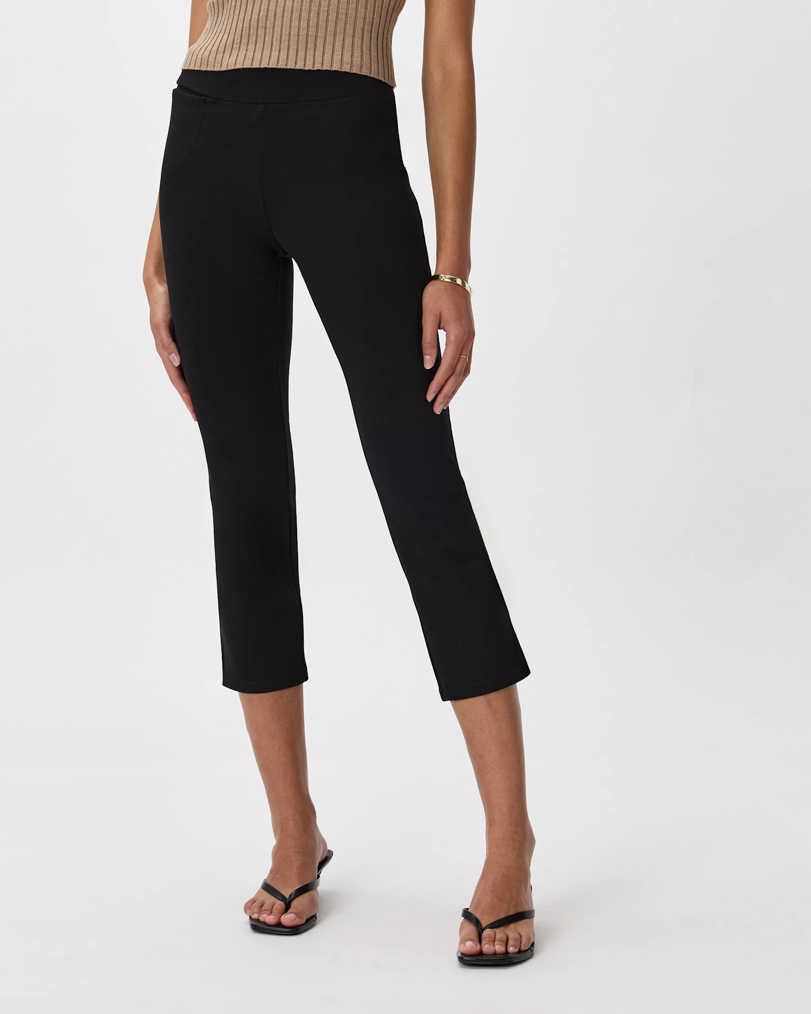 Quince | Women's Ultra-Stretch Ponte Kick Flare Pants in Olive, Size Medium, Rayon | Quince