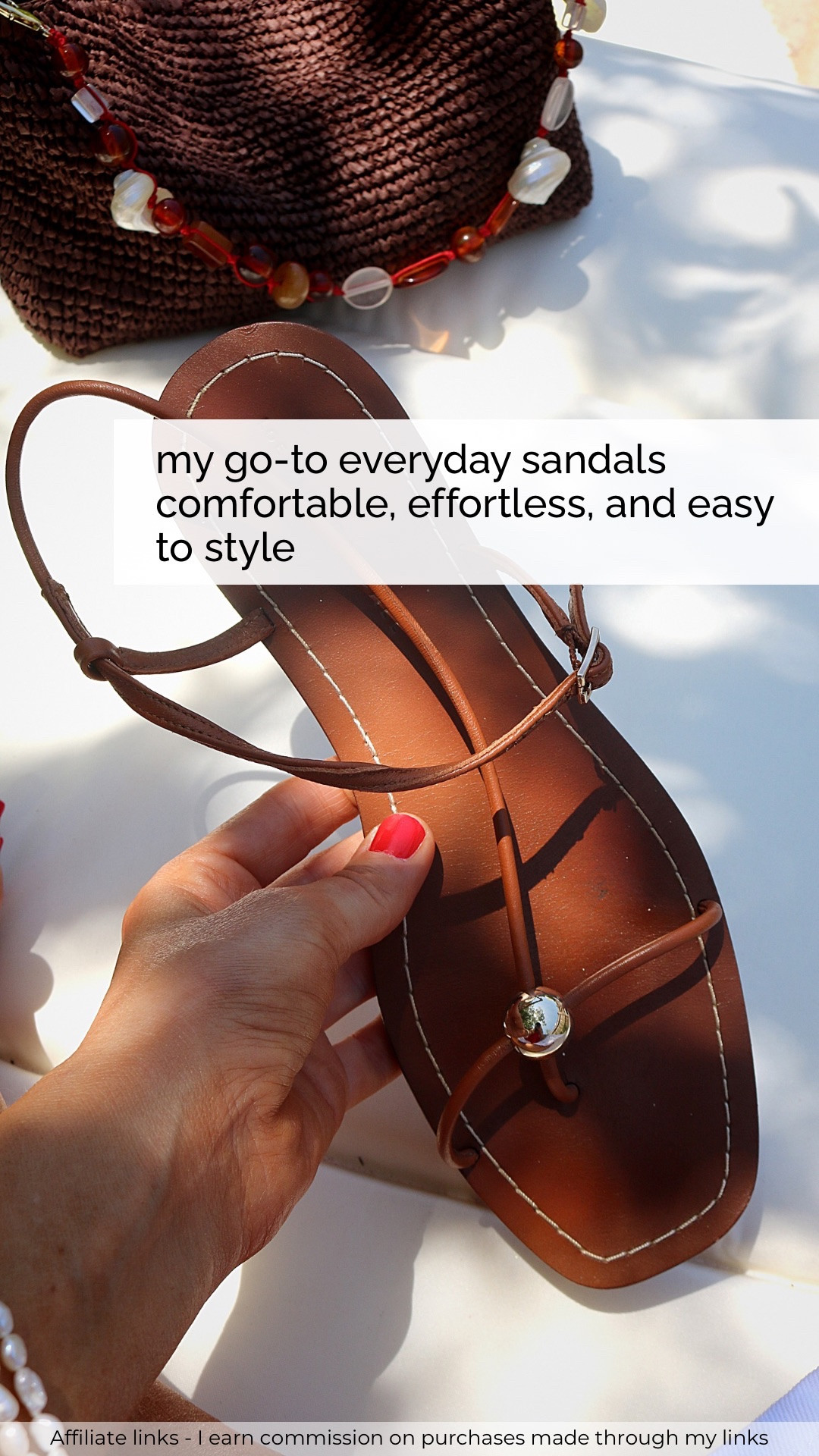 Affiliate links - I earn commission on purchases made through my links | neural flat sandals comfortable everyday shoes for summer