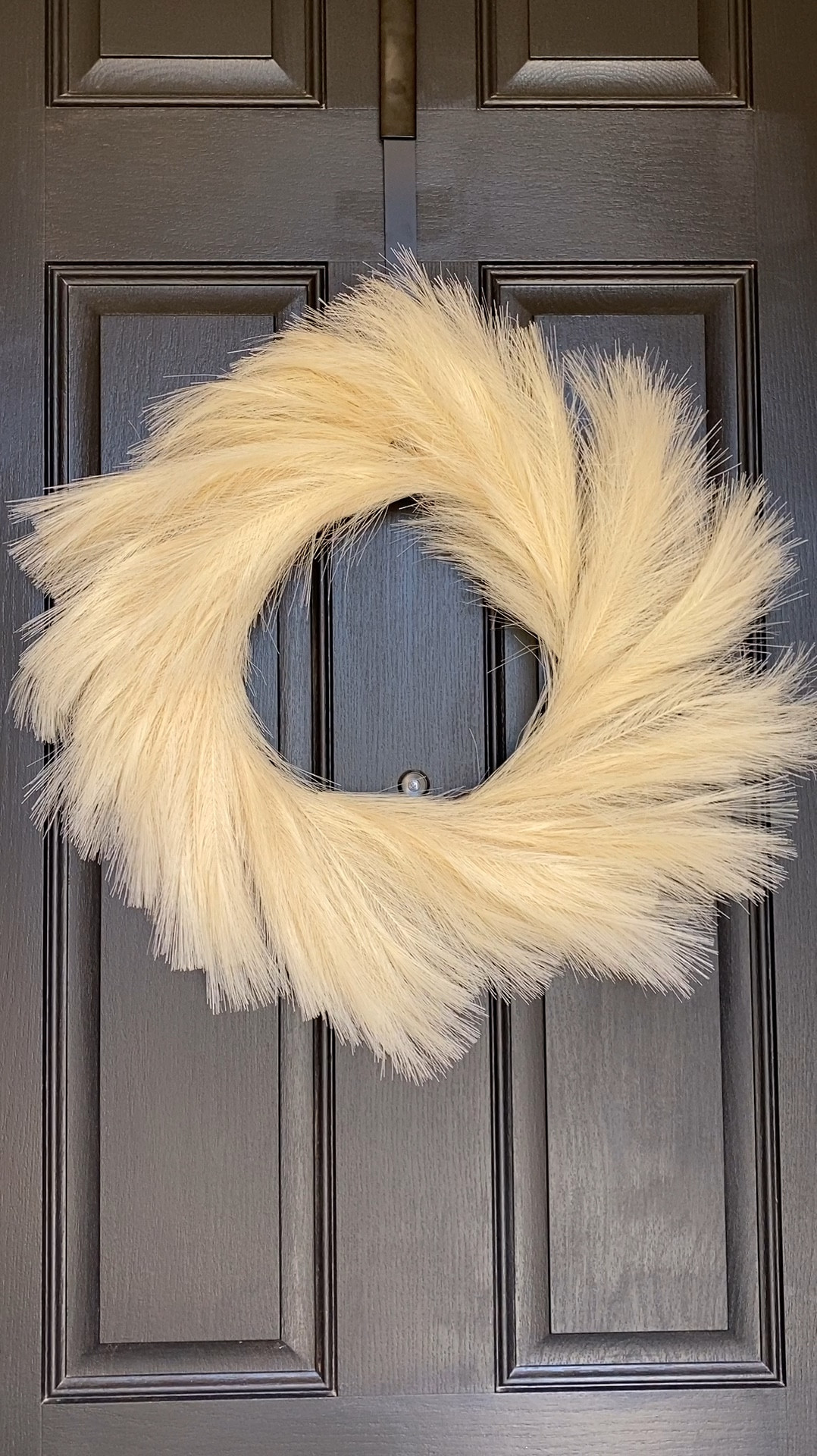 This artificial pampas grass wreath looks great and the price is even better. I paired it with the adjustable wreath hanger. I like the minimalist feel for my fall front door wreath this year.  Boho style wreath. #frontdoorwreath #bohodecor

#LTKHome #LTKSeasonal #LTKHoliday