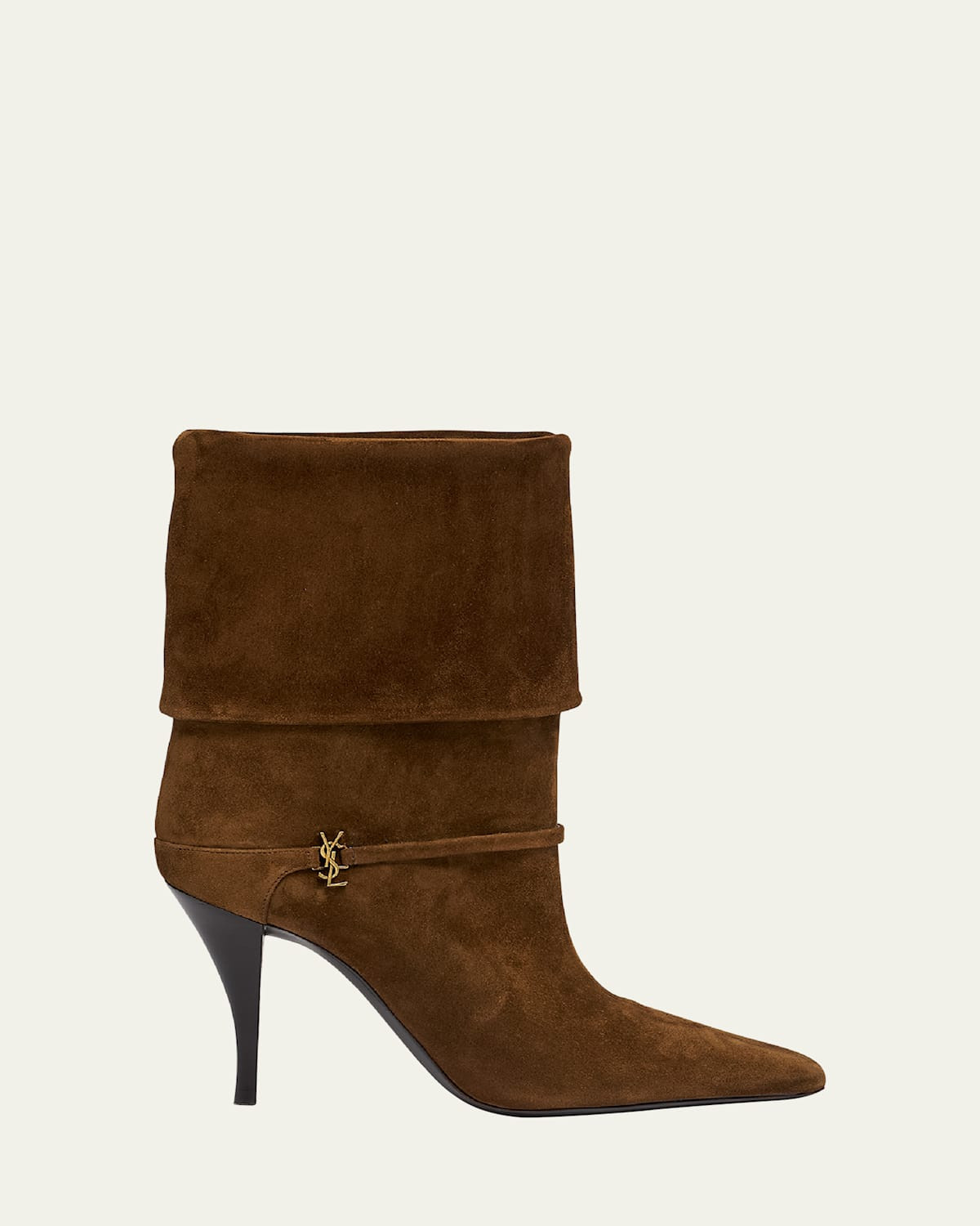 Niki Suede YSL Stiletto Ankle Booties | Bergdorf Goodman
