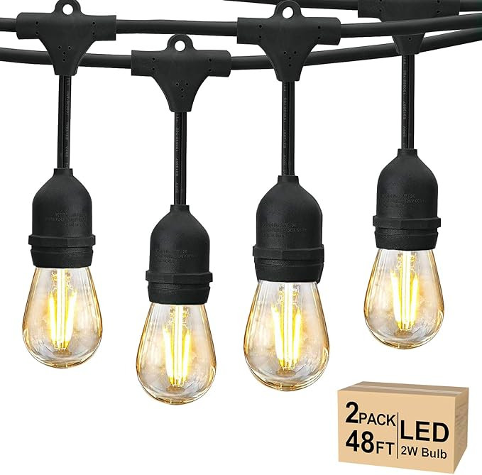 Svater 96 FT Outdoor String Lights 2W, Patio Light for Outside Waterproof | Amazon (US)