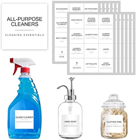 Mustry 156 Minimalist Laundry Labels for Jars Household Organization, Self-adhesive Stickers Easy... | Amazon (US)