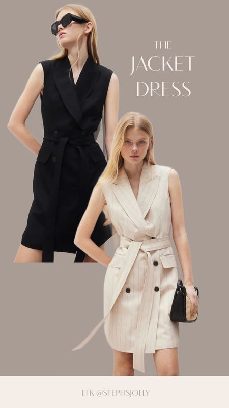 Linen blend jacket dress comes in 3 colours 

#LTKstyletip #LTKSeasonal #LTKworkwear