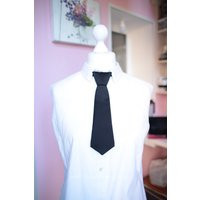 Black Silk Skinny Necktie Adjustable Women's Tie | Etsy (US)