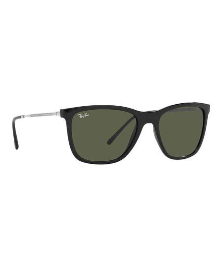 Black & Green Square Sunglasses - Unisex | Zulily