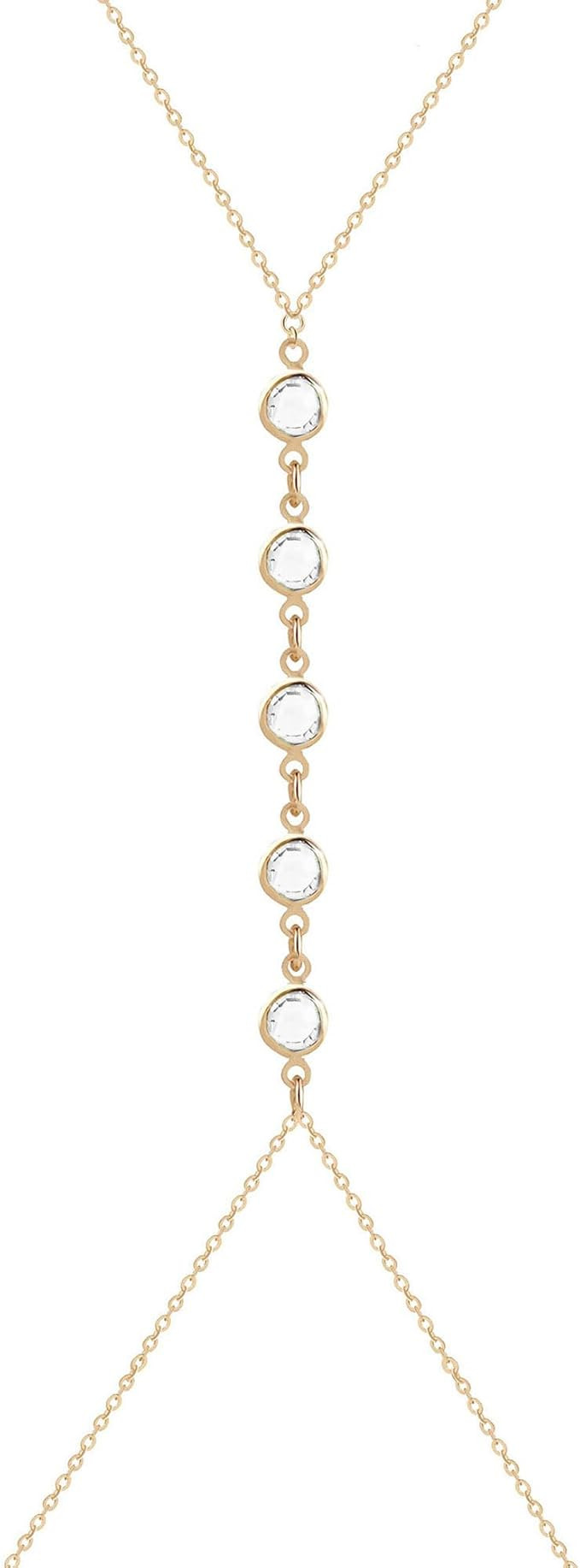 Gold Body Chain for Women, Sexy Simple Bikini Body Chain, metal, Cubic Zirconia : Amazon.ca: Clot... | Amazon (CA)