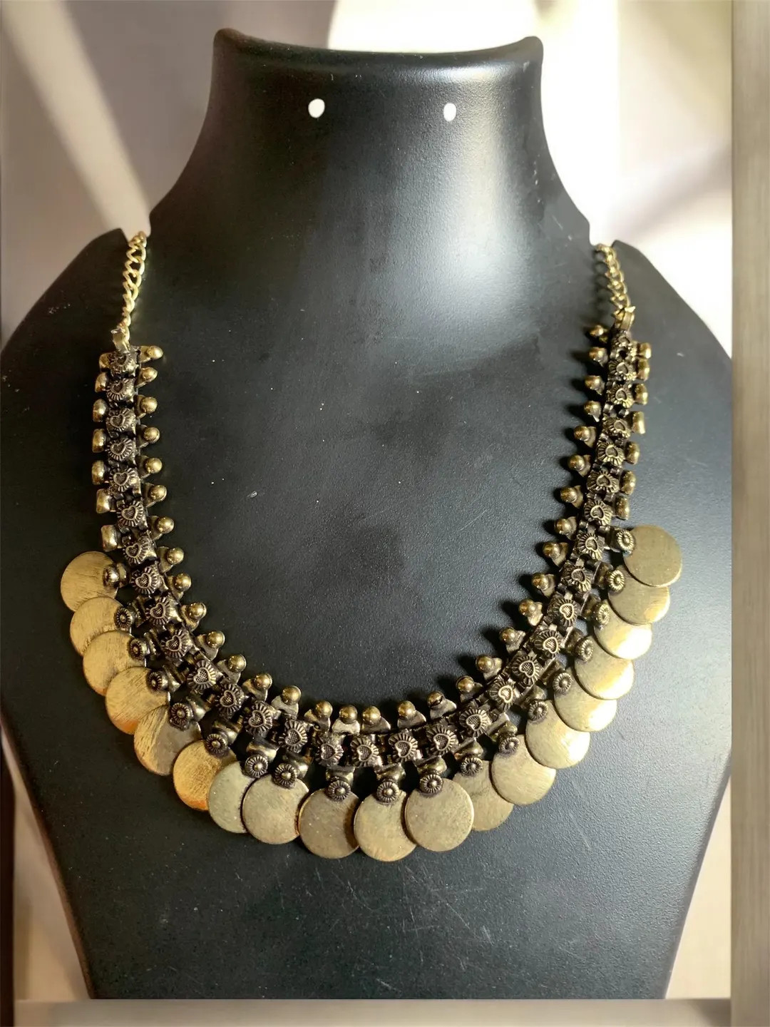 Handmade Oxidized Gold Plated Vintage Necklace for Women Indian Necklace Rajasthani Jewelry - Ets... | Etsy (Global)
